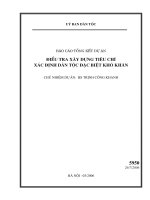 Điều tra xây dựng tiêu chí xácc định dân tộc đặc biệt khó khăn