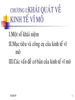 KHÁI QUÁT VỀ KINH TẾ VĨ MÔ