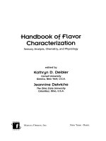 Handbook of flavor characterization