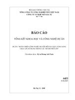 Dự án hoàn thiện công nghệ chuyển đổi xe chạy xăng sang chạy LPG sử dụng trong các thành phố lớn