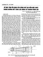 Về đặc tính ổn định của dòng khí tạo hỗn hợp cháy trong buồng đốt tăng lực động cơ tuabin phản lực