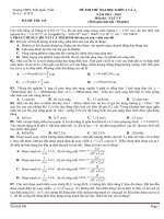 Đề thi thử môn lý 2014 trường Trần Quốc Tuấn Phú Yên
