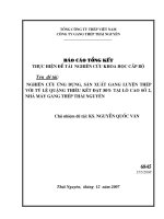 Nghiên cứu ứng dụng sản xuất gang thép với tỷ lệ quặng thiêu kết đạt 80 phần trăm tại lò số 2, nhà máy luyện gang-công ty gang thép thái nguyên