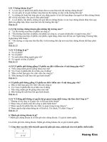 Câu hỏi và đáp án trắc nghiệm môn Chứng khoán