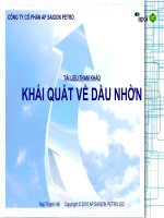 TÀI LIỆU THAM KHẢO KHÁI QUÁT về dầu NHỜN