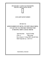 Kinh nghiệm xây dựng, tổ chức hoạt động ký túc xá cho học sinh bán trú