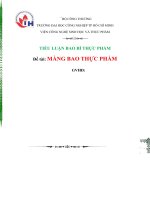Báo cáo bao bì: màng bao thực phẩm