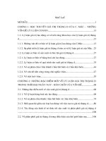 luận văn thạc sĩ : Lý luận của C.Mác về giá trị thặng dư trong điều kiện của thế giới hiện nay.