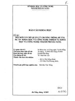 Đổi mới cơ chế quản lý chương trình, đề tài, dự án khoa học và công nghệ (nhiệm vụ khoa học và công nghệ) thành phố đà nẵng