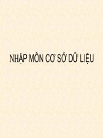 Nhập môn cơ sở dữ liệu