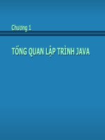 Chương 1 Tổng quan lập trình Java