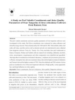 a study on peel volatile constituents and juice quality