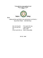 đánh giá hiệu quả kinh tế sản xuất dưa hấu ở xã cẩm la – huyện kim thành – tỉnh hải dương