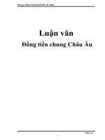 Luận văn: Đồng tiền chung Châu Âu
