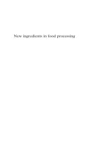 New ingredients in food processing