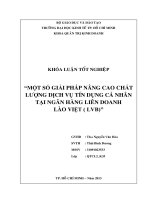 một số giải pháp nâng cao chất lượng dịch vụ tín dụng cá nhân tại ngân hàng liên doanh lào việt ( lvb)