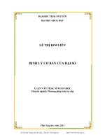 luận văn định lý cơ bản của đại số