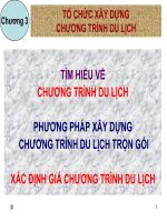 Bài giảng nghiệp vụ kinh doanh lữ hành chương 3   GV  nguyễn hoài nhân
