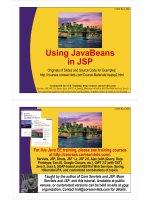 Using JavaBeans in JSP Marty Hall