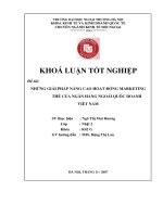Những giải pháp nâng cao hoạt động marketing thẻ của ngân hàng ngoài quốc doanh việt nam