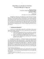 Thách thức và cơ hội đối với việt nam trong hội nhập quốc tế ngày nay