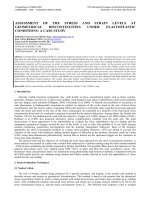 assessment of the stress and strain levels at geometrical discontinuities under elastoplastic conditions a case study