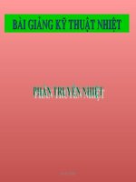 Bài giảng kĩ thuật nhiệt