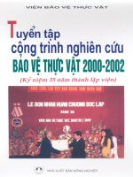 TUYỂN TẬP CÔNG TRÌNH NGHIÊN CỨU BẢO VỆ THỰC VẬT 2000-2003