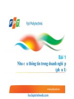 bài 1 nhu cầu thông tin trong doanh nghiệp (phần 1)