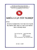 áp dụng marketing vào việc đẩy mạnh hệ thống siêu thị của việt nam trong bối cảnh hội nhập