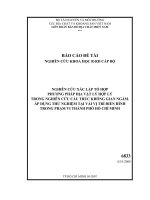 nghiên cứu xác lập tổ hợp phương pháp địa vật lý hợp lý trong nghiên cứu cấu trúc không gian ngầm, áp dụng thử nghiệm tại vị trí điển hình trong phạm vi thành phố hồ chí minh