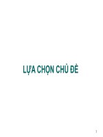 Phương pháp lựa chọn chủ đề trong công tác quản lý