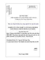 Nghiên cứu công nghệ và xây dựng mô hình nuôi thâm canh ốc hương xuất khẩu