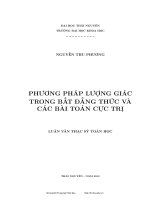 Phương pháp lượng giác trong bất đẳng thức và các bài toán cực trị
