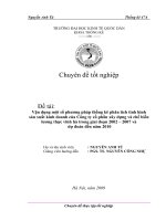 vận dụng một số phương pháp thống kê phân tích tình hình sản xuất kinh doanh của công ty cổ phần xây dựng và chế biến lương thực vĩnh hà trong giai đoạn 2002 – 2007 và dự đoán đến năm 2010