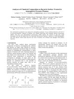 Analyses of chemical composition on bacteria surface treated in atmospheric pressure plasmas