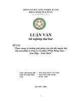 thực trạng và những giải pháp chủ yếu đẩy mạnh tiêu thụ sản phẩm ở công ty cổ phần tpxk đồng giao - tam điệp - ninh bình