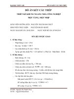 ĐỒ ÁN THÉP - THIẾT KẾ KHUNG NGANG NHÀ CN 1 TẦNG 1 NHỊP