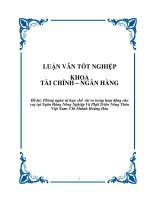 phòng ngừa và hạn chế rủi ro trong hoạt động cho vay tại ngân hàng nông nghiệp và phát triển nông thôn việt nam