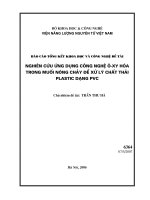 Nghiên cứu ứng dụng công nghệ oxy hoá trong muối nóng chảy (MSO) để xử lý chất thải plastic dạng PVC
