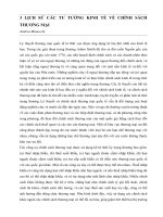 lịch sử các tư tưởng kinh tế về chính sách thương mại