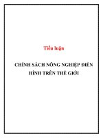 chính sách nông nghiệp điển hình trên thế giới