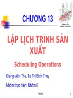 thuyết trình lịch trình sản xuất