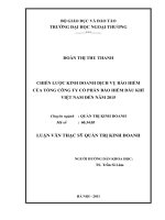 Chiến lược kinh doanh dịch vụ bảo hiểm của tổng công ty cổ phần bảo hiểm dầu khí việt nam đến năm 2015