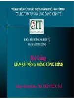 Giám sát nền và móng công trình