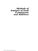 Methods of analysis of food components and additives