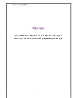 tiểu luận quy trình tuyển dụng của ngân hàng xuất nhập khẩu việt nam chi nhánh hà nội (eximbank hà nội)