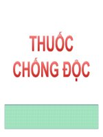 Bài giảng thuốc chống độc   GV  trần ngọc châu