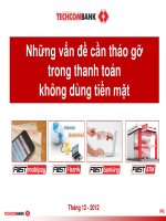 những vấn đề cần tháo gỡ trong thanh toán không dùng tiền mặt