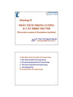 chương vi phân tích trọng lượng và cân bằng tạo tủa